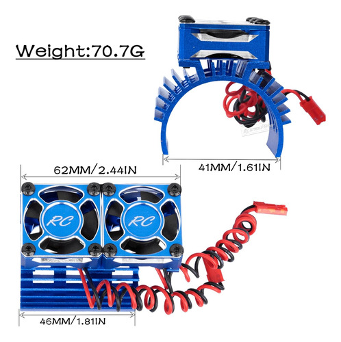 Disipador Térmico De Motor Rc Con Ventiladores De Refrigerac