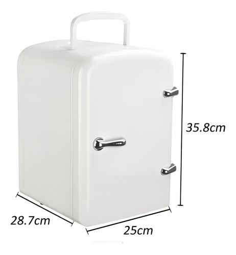 Mini Refri-calentador Personal Para Snacks Y Maquillaje 9 L Blanco/rosa