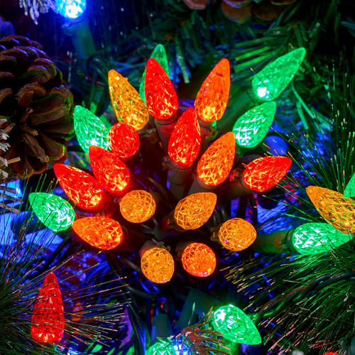 Luz Led Navidad Para Exterior Arbol Fresa Pie