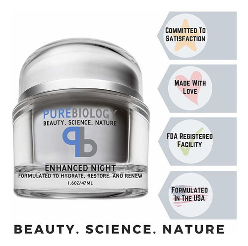 Imagen 5 de 6 de Biología Pura Noche Crema Facial Hidratante Con Retinol, Áci