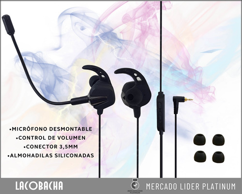 Imagen 3 de 4 de Auricular Gamer Kolke In Ear Kga-442 Microfono Removible