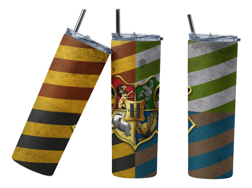 Termo Botella Térmica Harry Potter Hogwarts Las Cuatro Casas