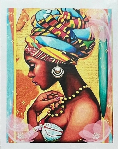 Kit Pintura De Diamantes 5d Africana Para Bricolaje 40x30cm 