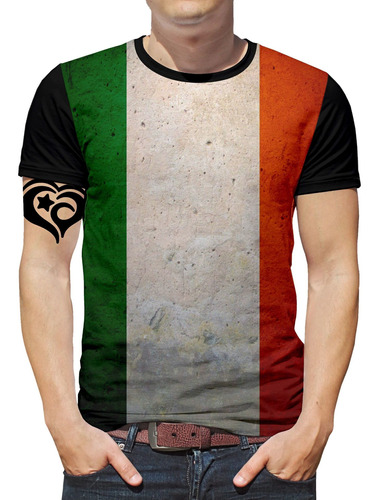 Camiseta Bandeira Italia Masculina Roma Turim Blusa