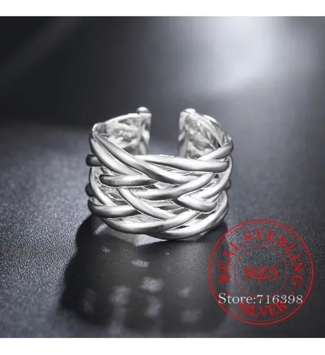Anillos anchos de plata mujer hotsell