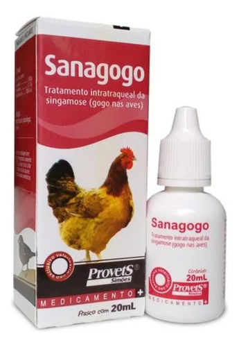 Sanagogo 20ml Tratamento Singamose Gogo Para Aves - Simões