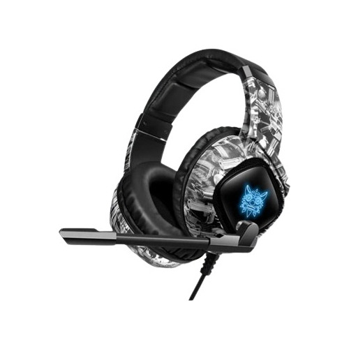 Audífonos Gamer Onikuma K19 Camuflaje Blanco Con Rgb