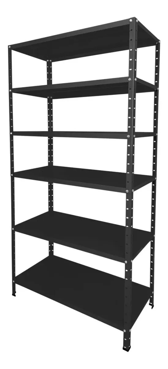 Prateleira Estante Armário Aço 6 Bandejas 60cm Romero Preto