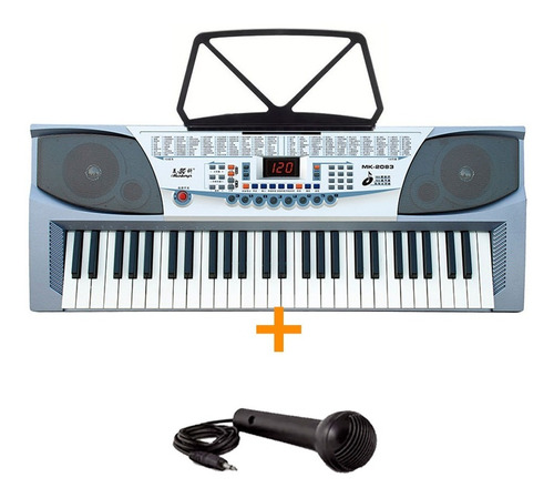 Teclado Organo Musical 54 Teclas Piano Lcd Led Rec Mk2083
