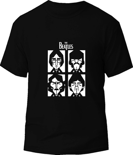 Camiseta Beatles Caricatura Rock Vintage Tv Tienda Urbanoz