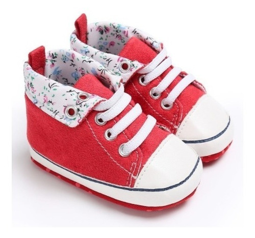 Sapato Tenis De Bebe Similar All Star Vermelho Florido | Mercado Livre