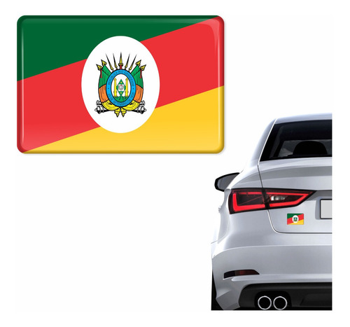 Emblema Adesivo Bandeira Rio Grande Do Sul 3d Resinado Bd5