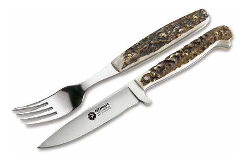 Boker Boker Arbolito Conjunto De Cuchillo Y Tenedor, Talla Ú