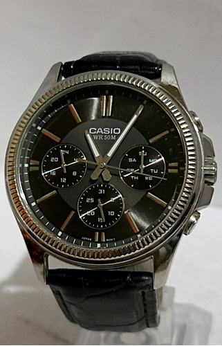 Impecable Reloj Casio Multifunciones Mtp-1375 No Citizen 