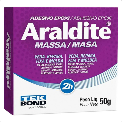 Araldite Adesivo Cola Epóxi Massa 50g Tekbond Multiuso