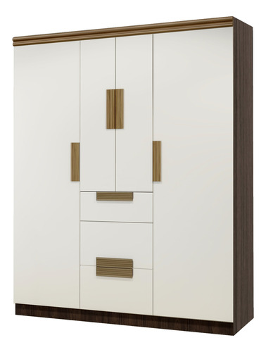 Placard Premium Beige Madera 160 X 2 Metros Puertas Abrir