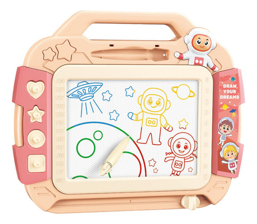 Tablero De Dibujo Magnético Con Patas Resistentes, Rosa