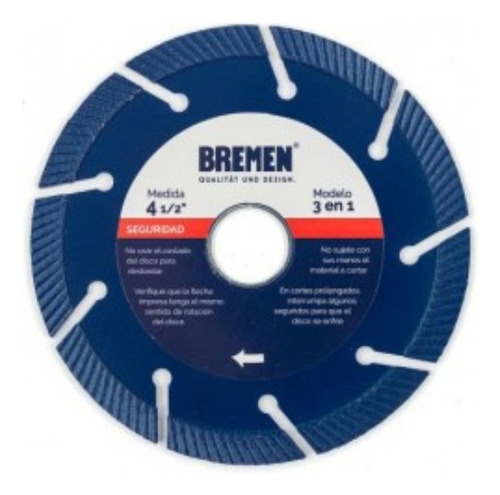 Disco  Diamantado. Bremen® 4-1/2  3 En 1