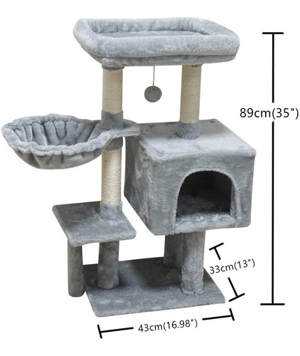Fishnap Cat Tree Cat Tower Cat Condo Sisal Scratching Posts