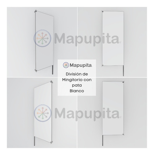 División Mingitorio Con Pata Blanco 60x150