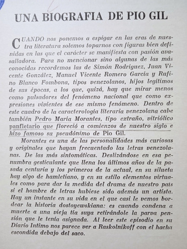Biografía De Pío Gil Y El Capitán Tricófero Cipriano Castro (Usado)