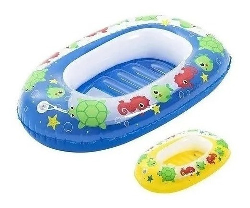 Imagen 2 de 7 de Bote Inflable Animales Marinos 102x69 Niños 34037 Bestway Ed