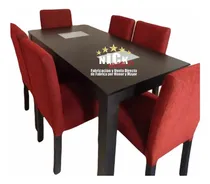 Comprar Juegos De Comedor, Mesa + 6 Sillas En Chenille Envio Gratis
