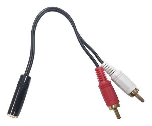 Cable De Audio Jack 3.5 A Dos Plug Rca De 20cm