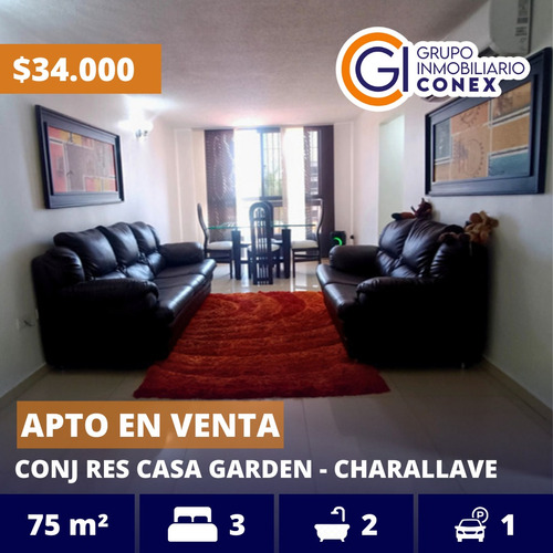 Se Vende Apartamento 75m2 3h/2b/1p Casa Garden Charallave