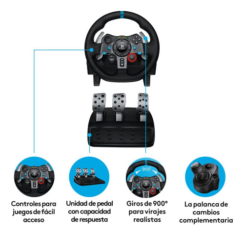 Imagen 2 de 8 de Volante Carreras Logitech G29 Driving Force, Pc / Ps5 | Ps4