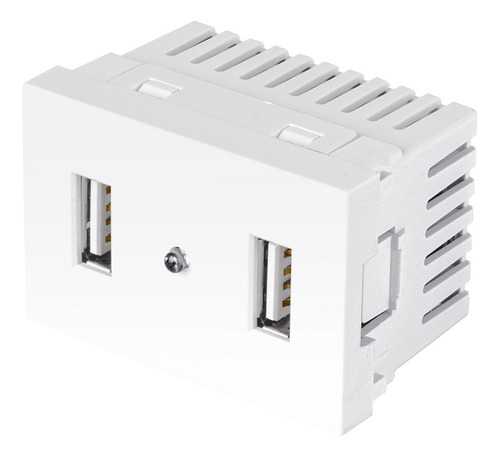 Toma Con 2 Puertos Usb Blanco 1.5 Módulos Línea Lisboa 47949