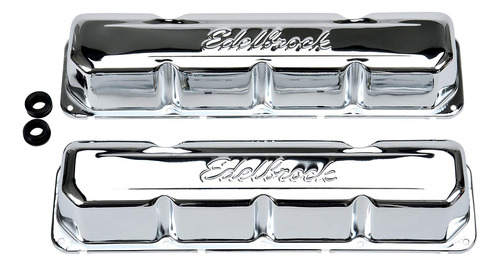 Edelbrock 4431 Signature Series Cubiertas De Valvula De Crom