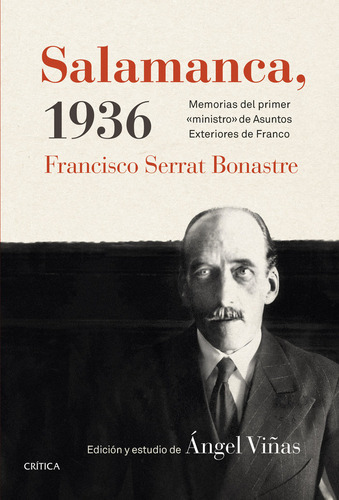Salamanca, 1936, de Viñas, Ángel. Editorial Editorial Crítica, tapa dura en español