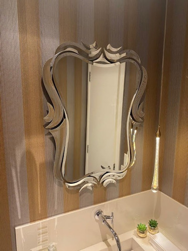 Imagem 10 de 10 de Espelho Veneziano Hall Sala Lavabo Banheiro ( Veja O Vídeo)