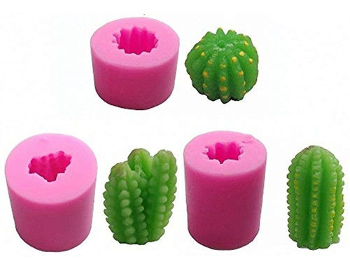 Paquete Moldes De 3 Moldes Para Velas De Cactus  Cactus Mold