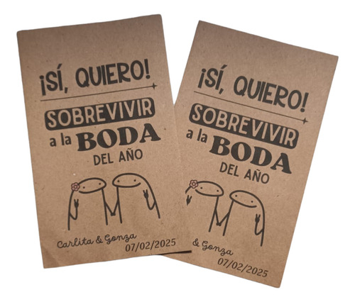 100 Mini Sobres Flork Kit Anti Resaca Souvenirs Boda Cumple