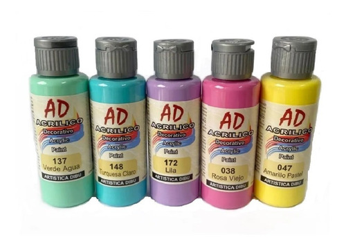 Set Acrílicos Ad 60 Ml X 24 Unidades Pintura Acrílica