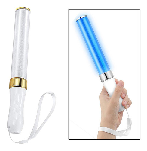 Palos De Luz Led Con Luz Estroboscópica, Bastón Con Dorado