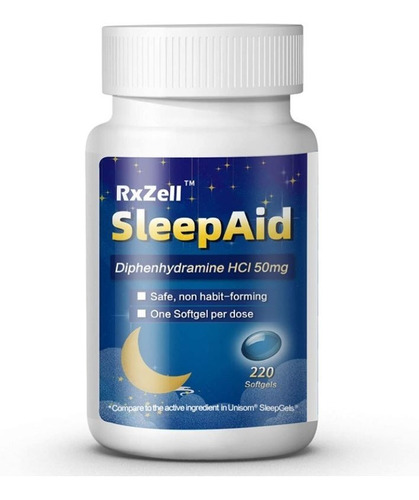 Rxzell Sleep Aid - Difenhidramina Hcl 50 Mg - 220 Uds