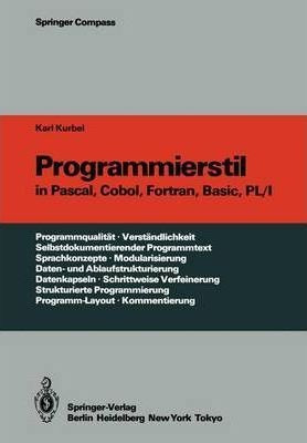 Programmierstil In Pascal, Cobol, Fortran, Basic, Pl/i - ...