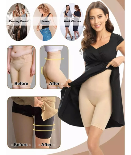 2pz Panty Faja Short Reductora Abdomen Moldeadora Para Mujer