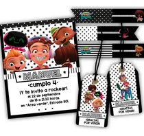 Comprar Kit Imprimible Mini Beat Power Rockers-textos Personalizados