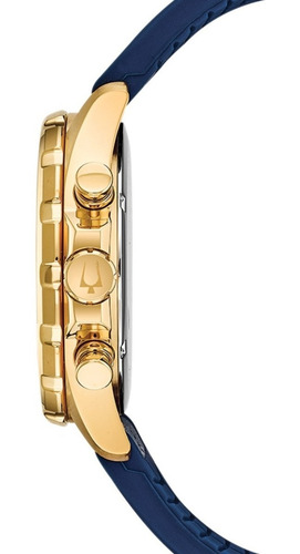 Relógio Bulova Masculino Marine Star 97b168 Dourado Azul