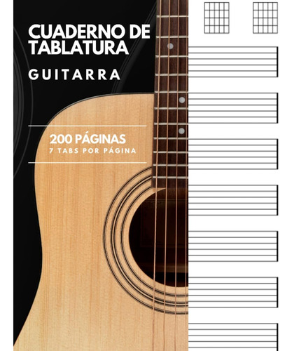 Libro: Cuaderno De Tablatura Guitarra: 7 Tabs Por Página, 20