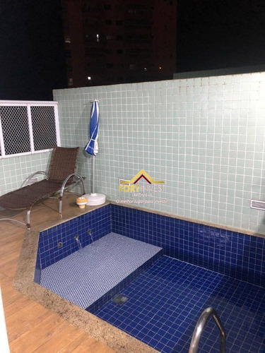 Imagem 8 de 30 de Cobertura Com 3 Dormitórios À Venda, 136 M² Por R$ 950.000,00 - Vila Guilhermina - Praia Grande/sp - Co0012