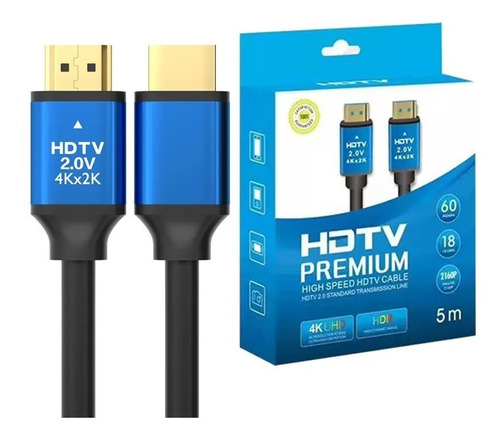 Cable Hdmi 2.0 4k Ultra Hd 3d 60hz 2160p Hdtv Premium 1.5m