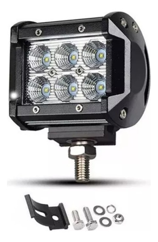 Faro Auxiliar De 6 Led 18w 12v-24v Cuatriciclo Moto 4x4 