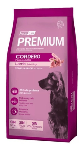 Alimento Vitalcan Premium Cordero Perro Adulto  X 7,5 Kg