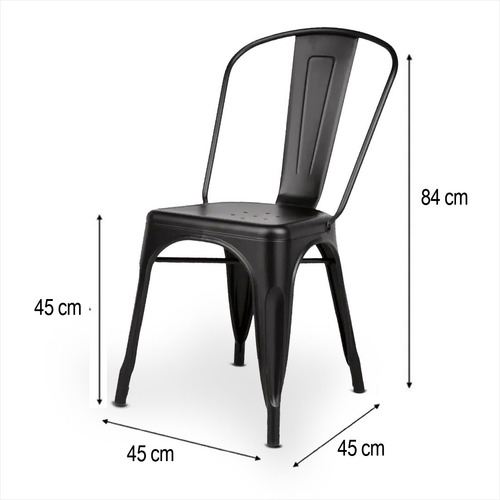 Imagen 6 de 6 de Combo Pack X8 Unidades Silla Tolix Vintage Reforzadas