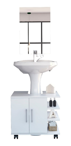 Combo Reflekta 4 Mueble De Lavamanos 55 + Espejo Bolonia